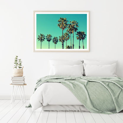 Palm Trees Sky View Photograph Home Decor Premium Quality Poster Print Choose Your Sizes