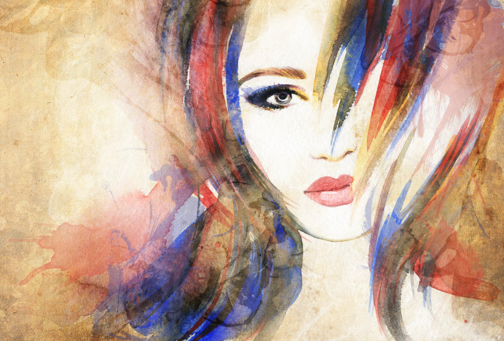 Woman Face Abstract Painting Print 100% Australian Made