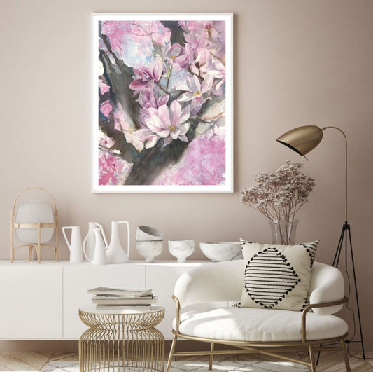 Colorful Flowers Watercolor Paint Home Decor Premium Quality Poster Print Choose Your Sizes