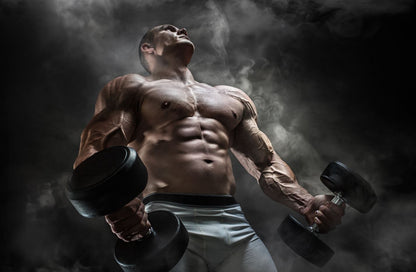 Body Builder in Gym Photograph Home Decor Premium Quality Poster Print Choose Your Sizes