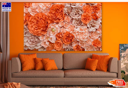 Orange & Pink Flower Bunch Photograph Print 100% Australian Made