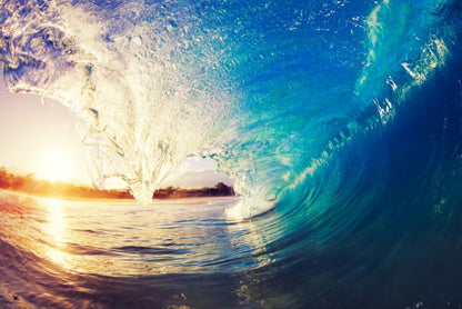 Sun through Sea Wave Photograph Print 100% Australian Made