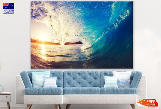 Sun through Sea Wave Photograph Print 100% Australian Made