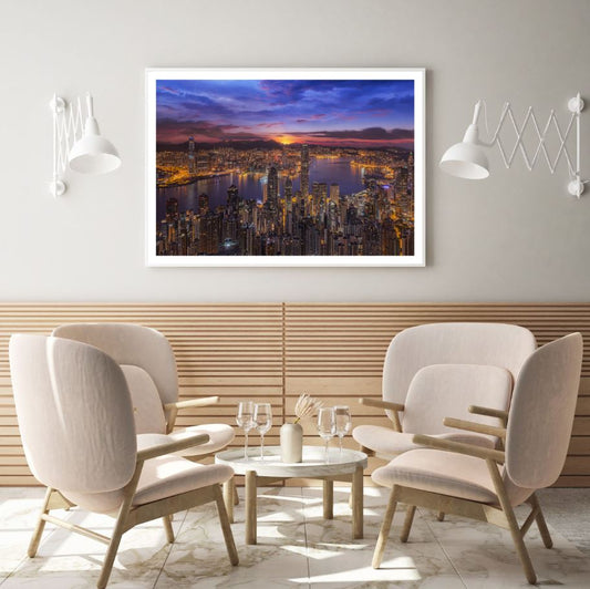 City Sky View Scenery Photograph Home Decor Premium Quality Poster Print Choose Your Sizes