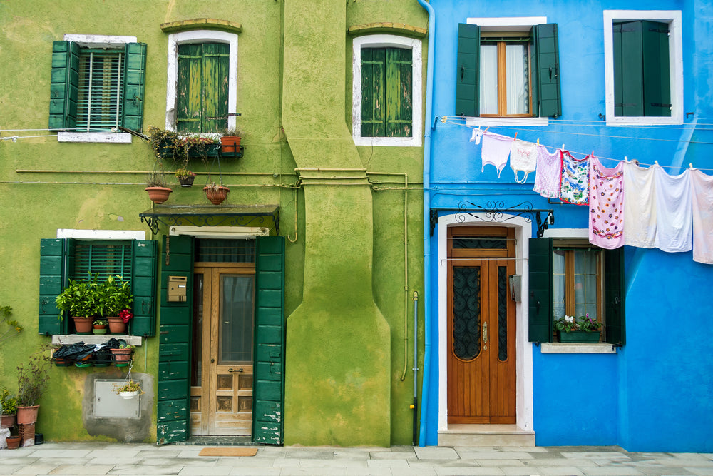 Colorful House Buildings Photograph Print 100% Australian Made