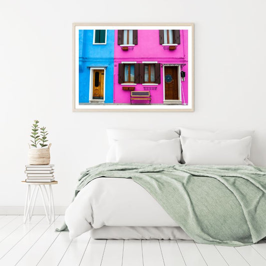 Colorful Houses Photograph Home Decor Premium Quality Poster Print Choose Your Sizes