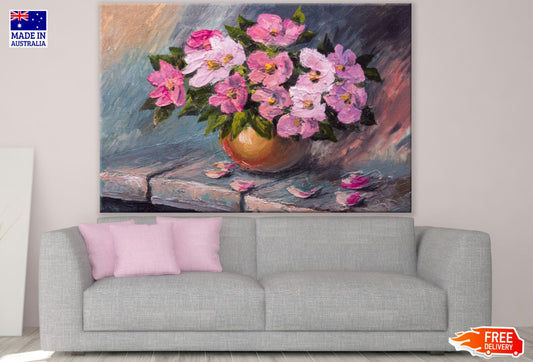 Colorful Flower Vase Oil Painting Print 100% Australian Made