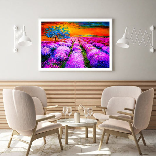 Colorful Flower Field Oil Paint Home Decor Premium Quality Poster Print Choose Your Sizes