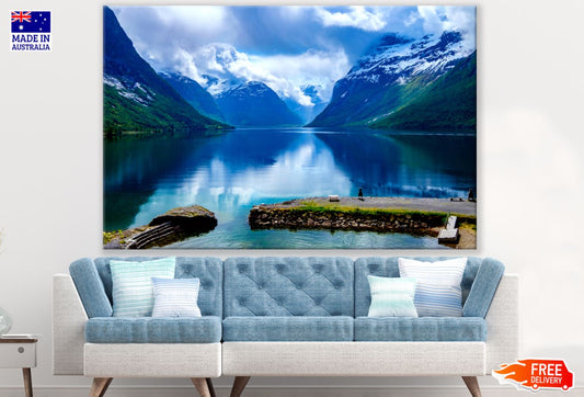 Lake & Mountain Scenery View Print 100% Australian Made