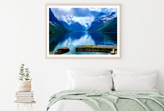 Lake & Mountain Scenery View Home Decor Premium Quality Poster Print Choose Your Sizes
