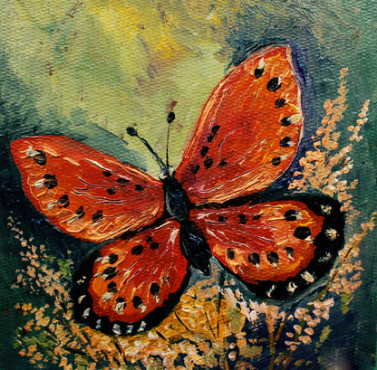 Square Canvas Butterfly Painting High Quality Print 100% Australian Made