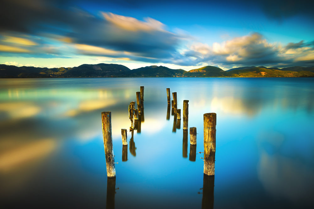 Bridge Ruins on Lake Photograph Print 100% Australian Made
