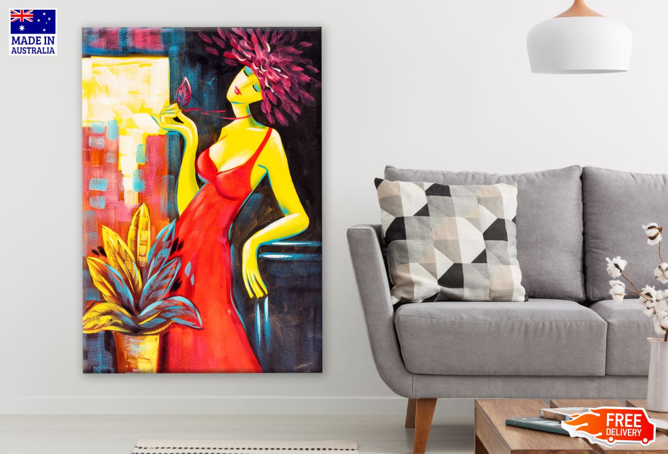 Colorful Girl Oil Painting Print 100% Australian Made