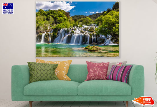 Stunning Waterfall Scenery View Print 100% Australian Made
