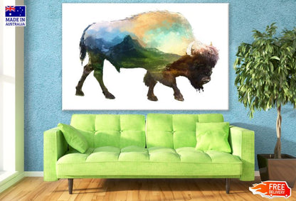 Bison Watercolor Abstract Watercolor Painting Print 100% Australian Made