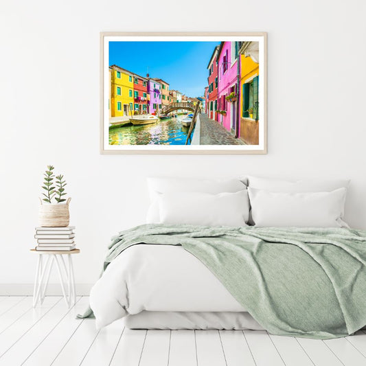 Colorful Houses & Canal Scenery Home Decor Premium Quality Poster Print Choose Your Sizes