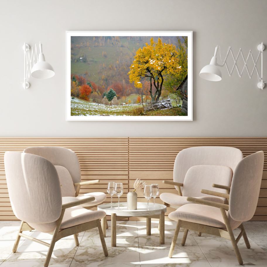 Yellow Tree Nature Scenery View Home Decor Premium Quality Poster Print Choose Your Sizes