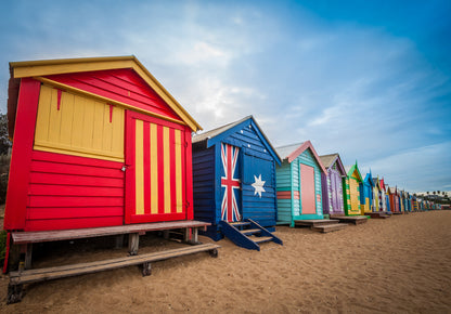 Colorful Beach Huts Photograph Print 100% Australian Made