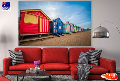 Colorful Beach Huts Photograph Print 100% Australian Made