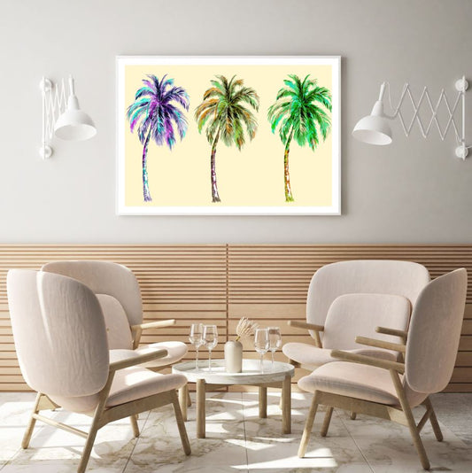 Colorful Palm Trees Abstract Art Home Decor Premium Quality Poster Print Choose Your Sizes