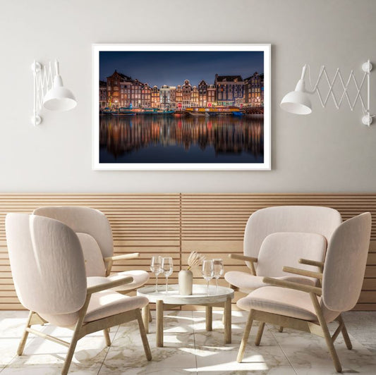 City Near Sea Scenery Photograph Home Decor Premium Quality Poster Print Choose Your Sizes