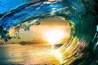 Sea Wave Crashing Closeup View Home Decor Premium Quality Poster Print Choose Your Sizes