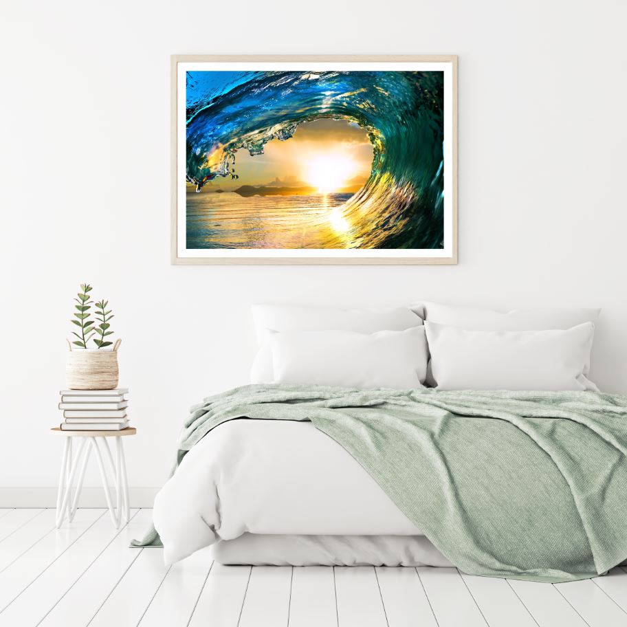 Sea Wave Crashing Closeup View Home Decor Premium Quality Poster Print Choose Your Sizes