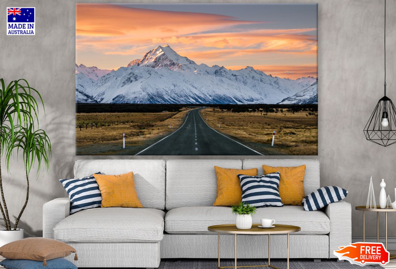 Mountain & Road Scenery View Print 100% Australian Made