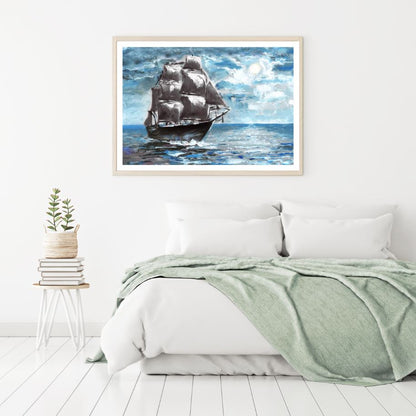 Ship On Sea Oil Painting Home Decor Premium Quality Poster Print Choose Your Sizes