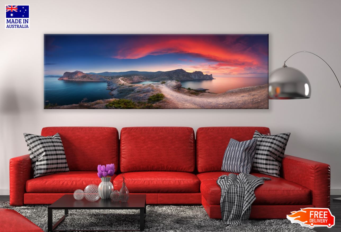 Panoramic Canvas Island on Sea View High Quality 100% Australian Made Wall Canvas Print Ready to Hang