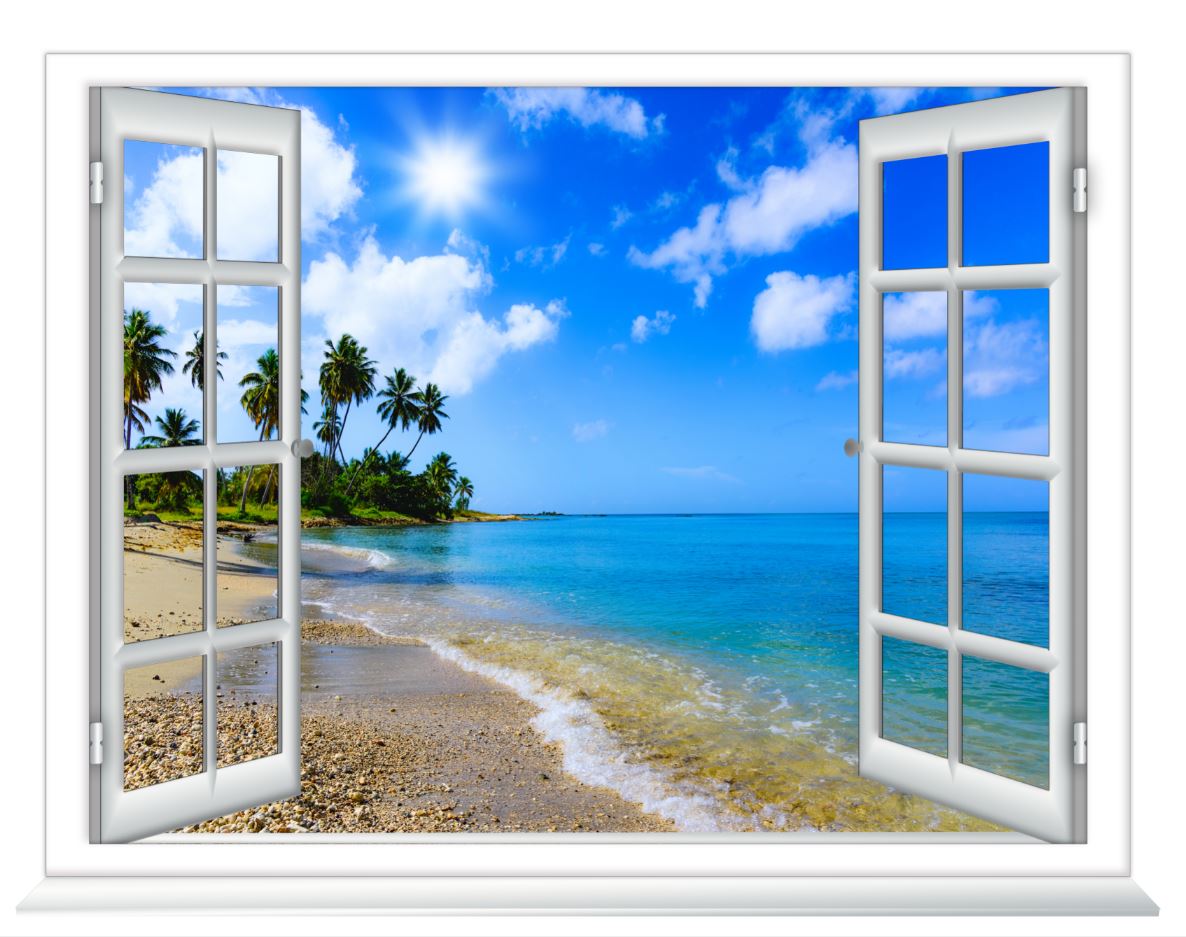Sea Window Scenery Photograph Home Decor Premium Quality Poster Print Choose Your Sizes