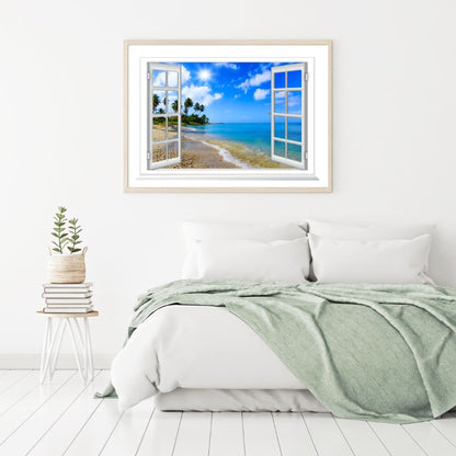 Sea Window Scenery Photograph Home Decor Premium Quality Poster Print Choose Your Sizes