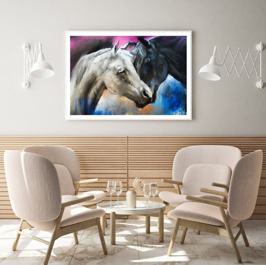 Horses Portrait Watercolor Paint Home Decor Premium Quality Poster Print Choose Your Sizes
