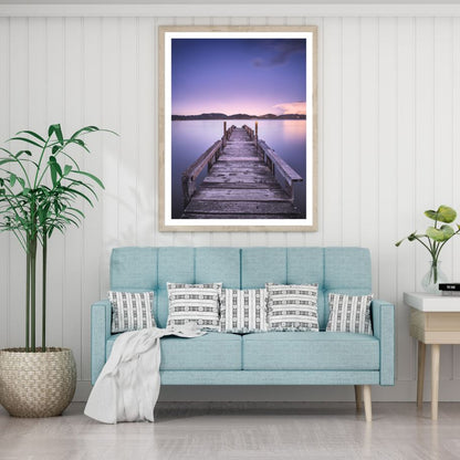 Wooden Pier Over Lake Photograph Home Decor Premium Quality Poster Print Choose Your Sizes