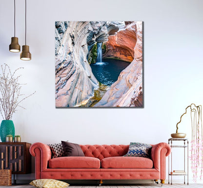 Square Canvas Sea Cave Scenery Photograph High Quality Print 100% Australian Made