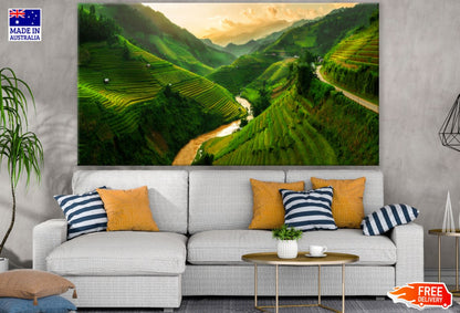 Paddy Fields Scenery Photograph Print 100% Australian Made