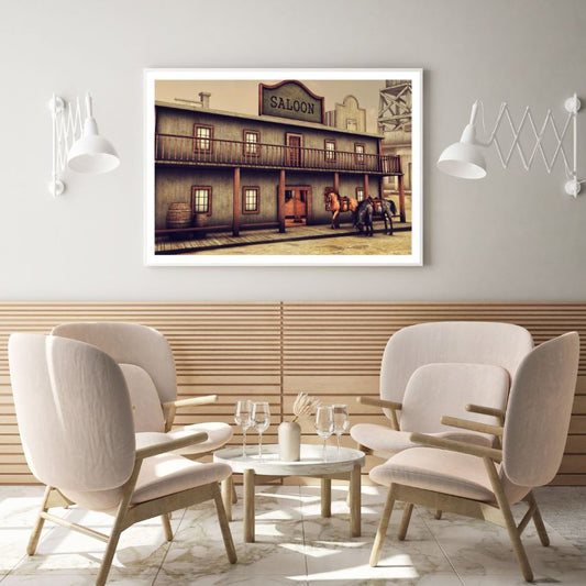 Vintage Salon Watercolor PaintingPhotograph Home Decor Premium Quality Poster Print Choose Your Sizes