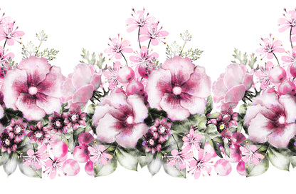 Pink Flowers Watercolor Painting Print 100% Australian Made