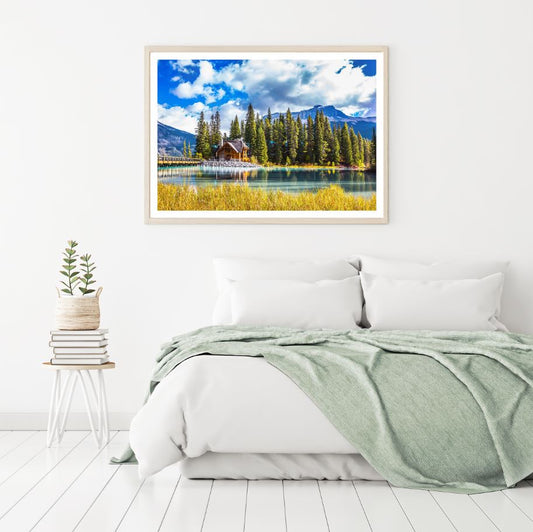 House Near Lake & Forest View Home Decor Premium Quality Poster Print Choose Your Sizes