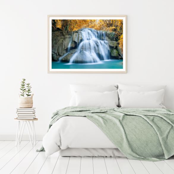 Waterfall Scenery View Photograph Home Decor Premium Quality Poster Print Choose Your Sizes