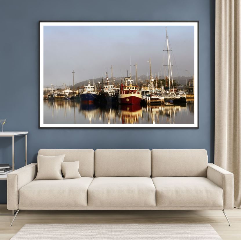Boats in Bay Scenery Photograph Home Decor Premium Quality Poster Print Choose Your Sizes