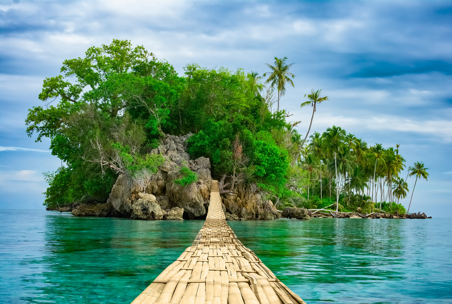 Beautiful Beach Wooden Bridge to Island Print 100% Australian Made