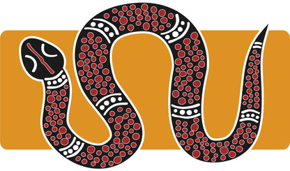 Aboriginal Snake Design Print 100% Australian Made