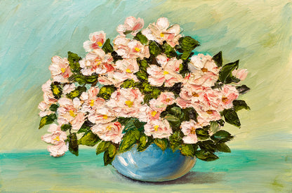 Flowers Vase Oil Painting Print 100% Australian Made