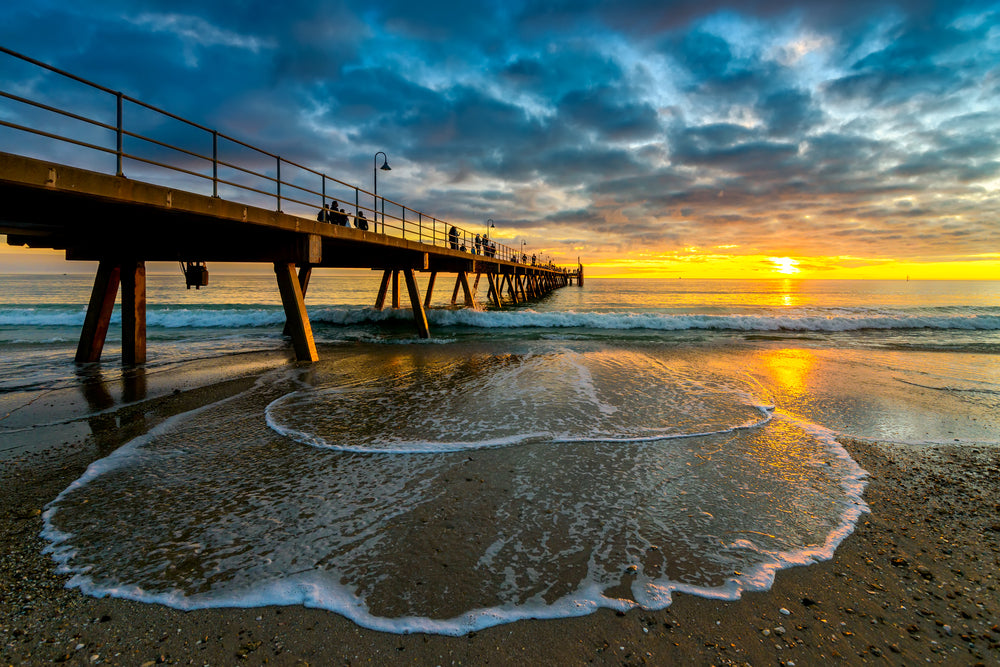 Beach Pier Sunset Photograph Print 100% Australian Made