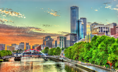City Sunset Scenery Photograph Home Decor Premium Quality Poster Print Choose Your Sizes