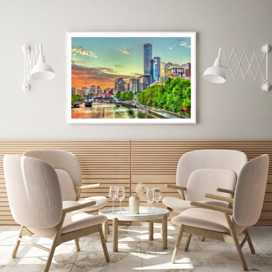 City Sunset Scenery Photograph Home Decor Premium Quality Poster Print Choose Your Sizes