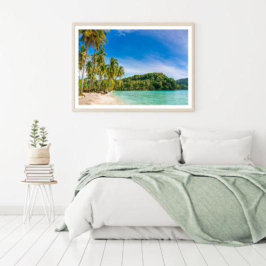 Sea & Palm Trees Scenery View Home Decor Premium Quality Poster Print Choose Your Sizes