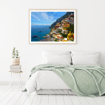 City Near Sea Scenery Photograph Home Decor Premium Quality Poster Print Choose Your Sizes