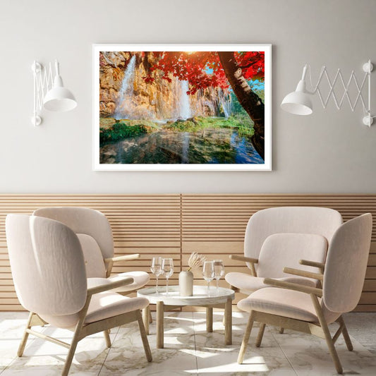 Waterfall Scenery View Photograph Home Decor Premium Quality Poster Print Choose Your Sizes
